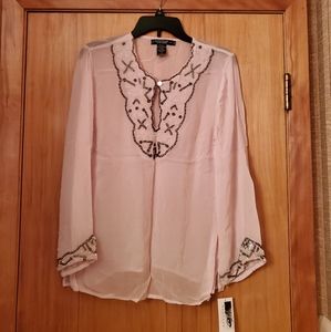 Rampage vintage sheer tunic top